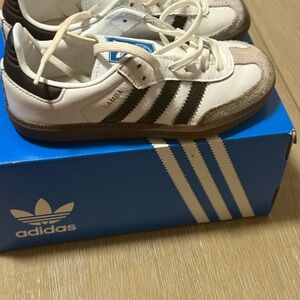 Adidas Samba White and Black Shoes